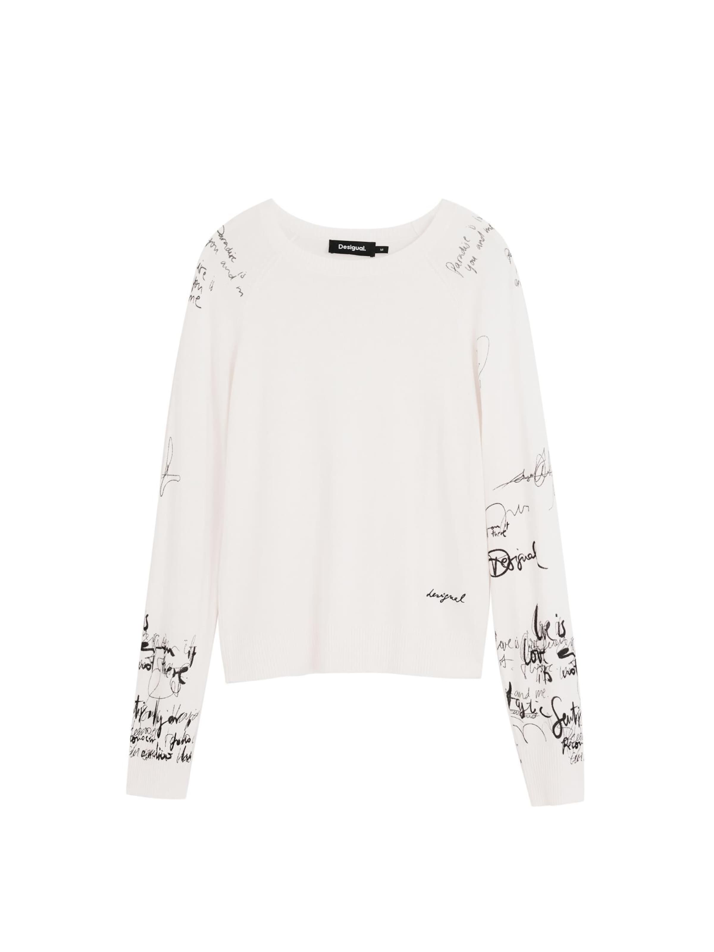 Desigual Svetr – bílá: přední strana