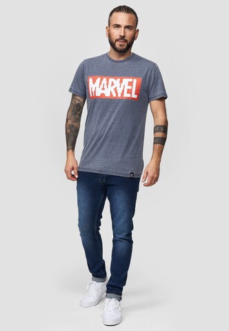 Recovered Shirt 'Marvel Pixel' in Blue