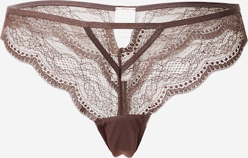 Hunkemöller - Tanga 'Isabelle' em castanho: frente