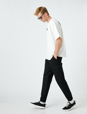 Koton Tapered Cargo trousers in Black