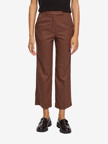 ESPRIT Pleated Pants in Brown: front