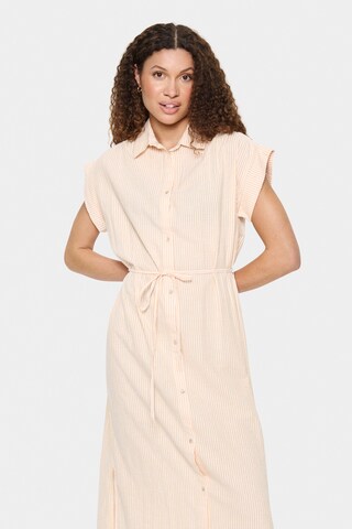 SAINT TROPEZ Blousejurk in Beige: voorkant