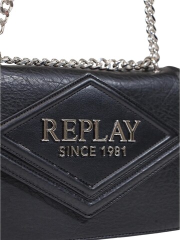 REPLAY - Bolso de hombro 'HAMMERED SYNTHETIC+ PLAIN SYNTHETIC FW01CL.000.A7243S' en negro