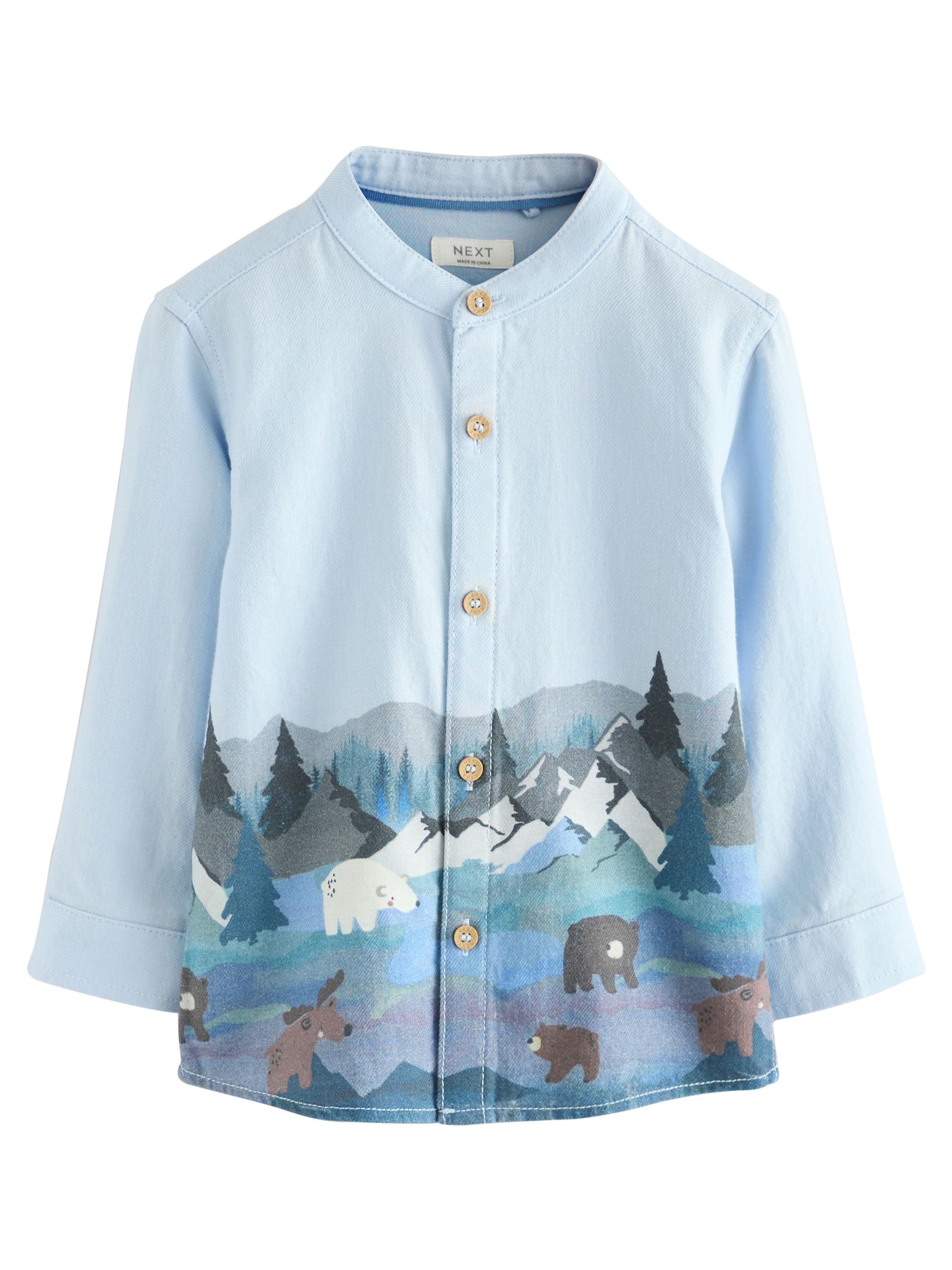 Next Rovný strih Košeľa - Modrá: predná strana