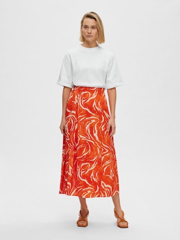 SELECTED FEMME Skirt 'Sirine' in Orange