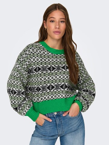 ONLY Sweater 'DEA' in Green: front