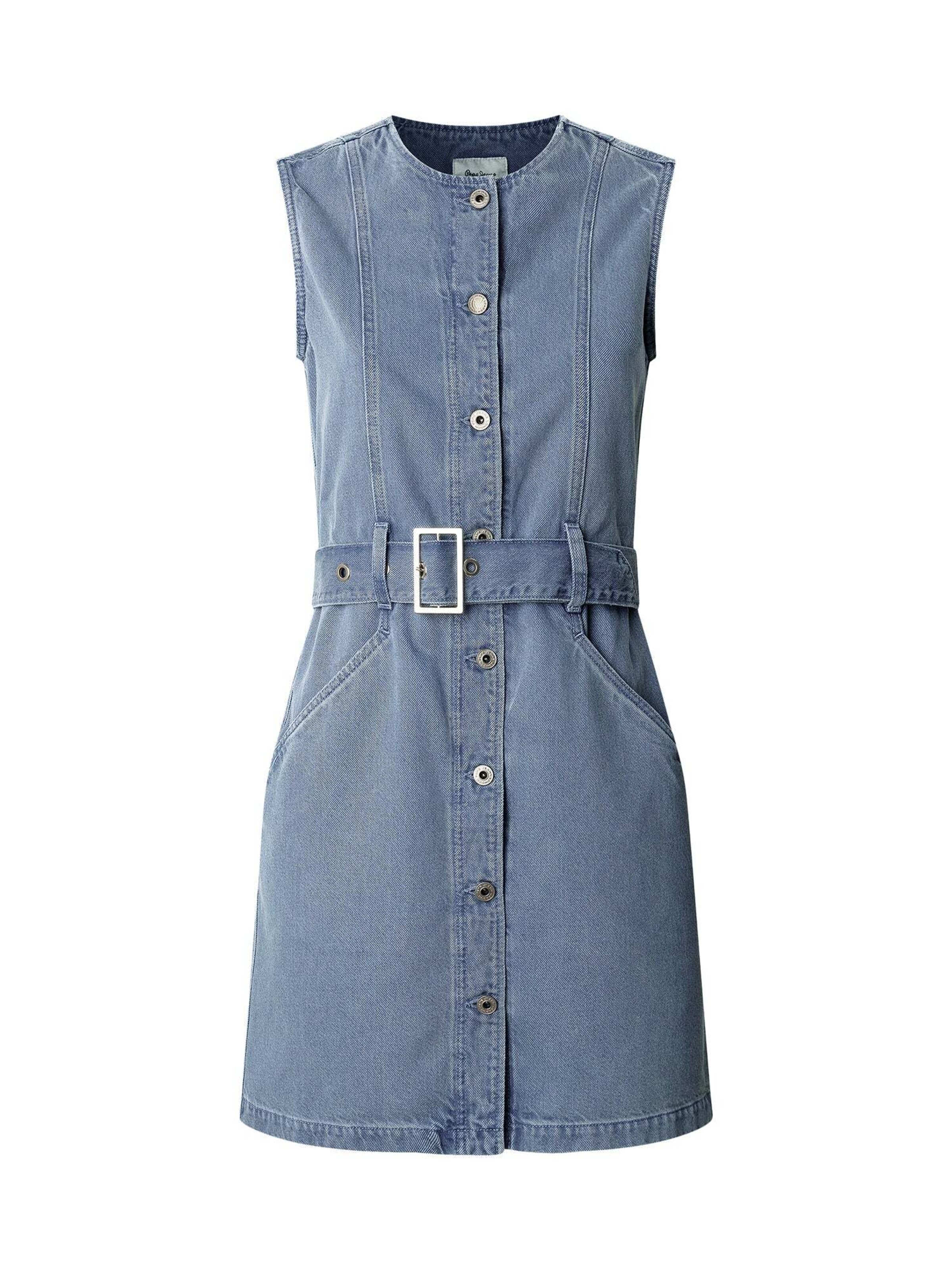 Robe-chemise 'ELBA' Pepe Jeans en bleu : devant