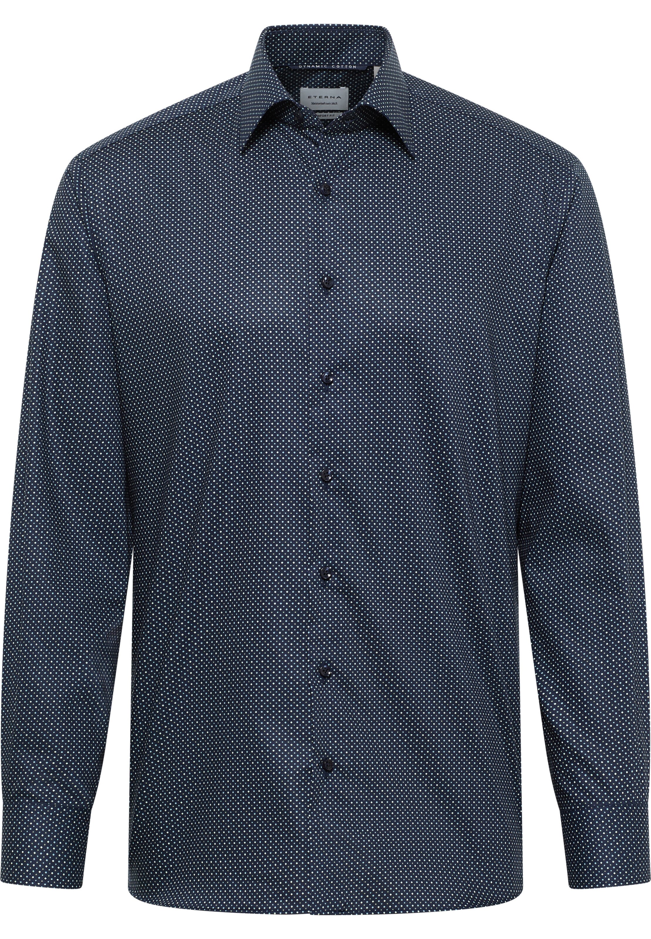 ETERNA Button Up Shirt in Dark blue / White, Item view