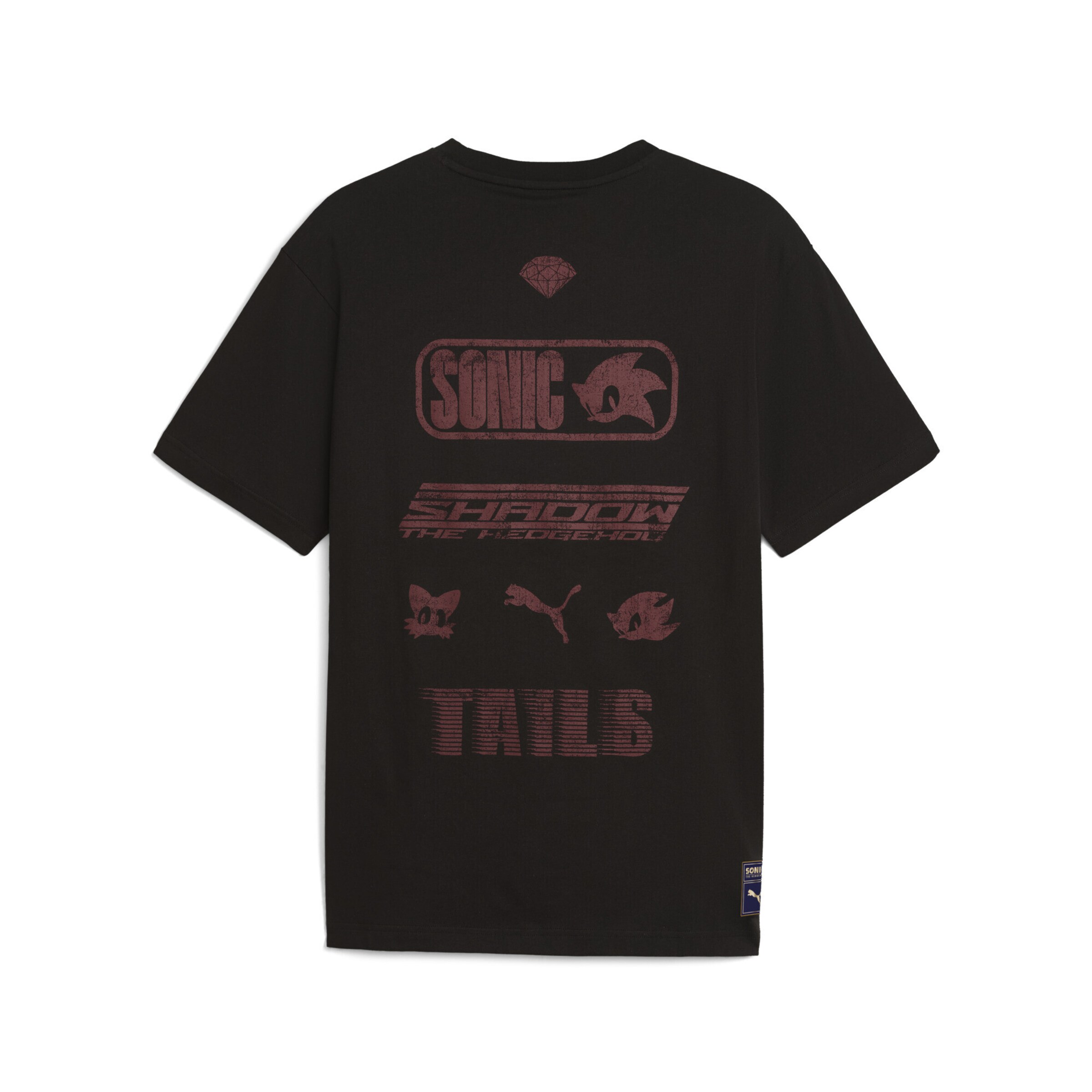 PUMA Shirt 'PUMA x SONIC THE HEDGEHOG' in Zwart