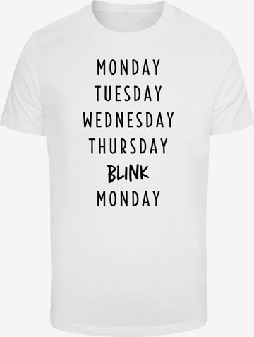 Mister Tee Shirt 'Blink' in Wit: voorkant