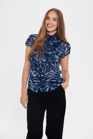 SAINT TROPEZ Bluse 'Lilja' in Blau: Vorderseite