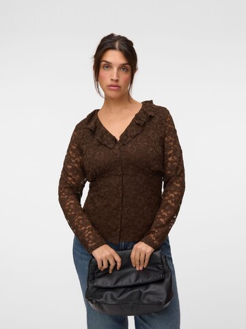 Vero Moda Curve Bluse 'VMDea' i brun: forside
