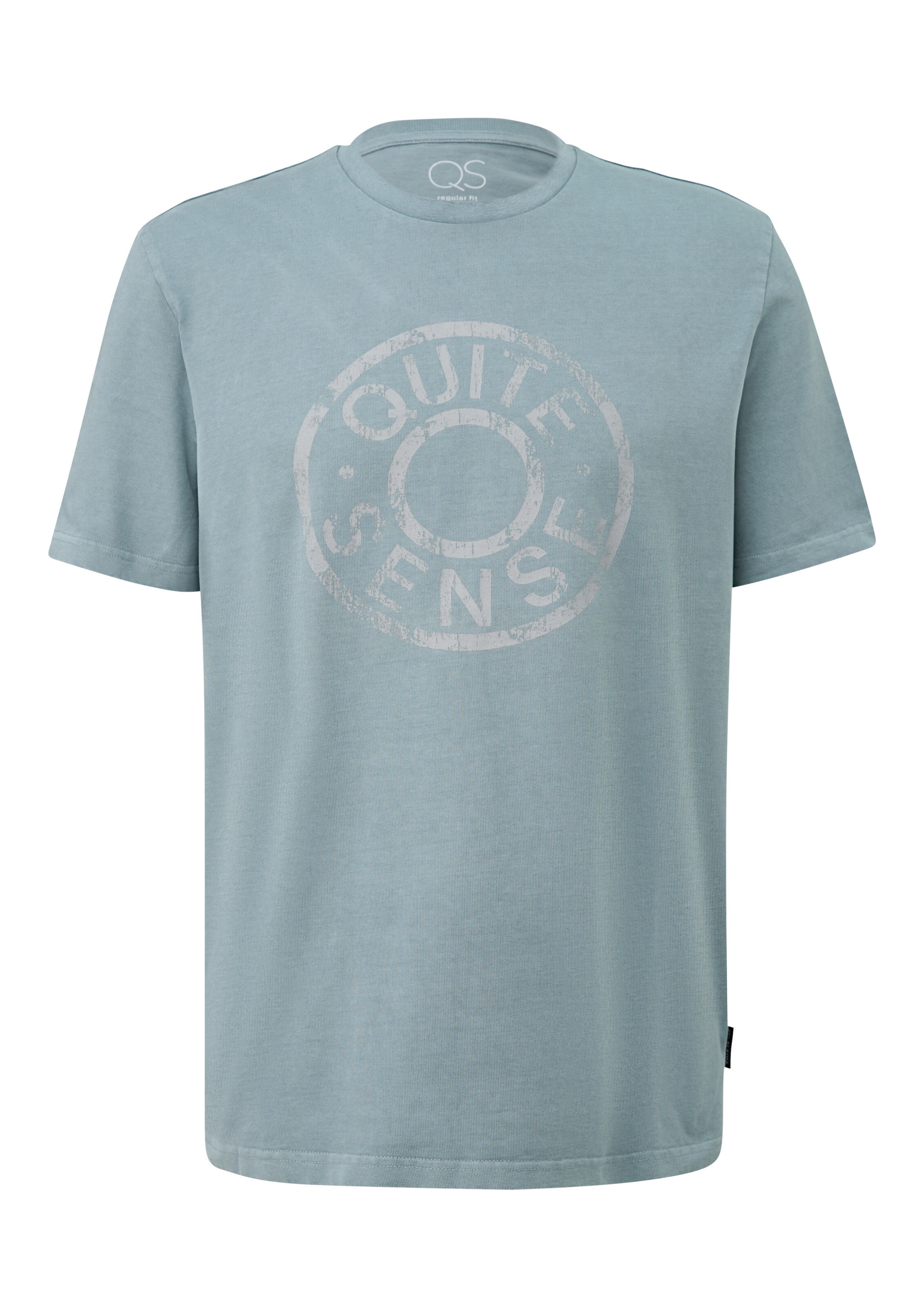 T-Shirt QS en bleu : devant