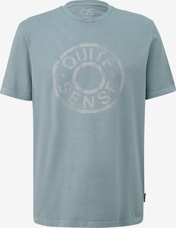 T-Shirt QS en bleu : devant
