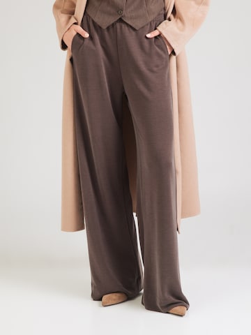 Wide leg Pantaloni 'Asaka' de la mbym pe maro: față