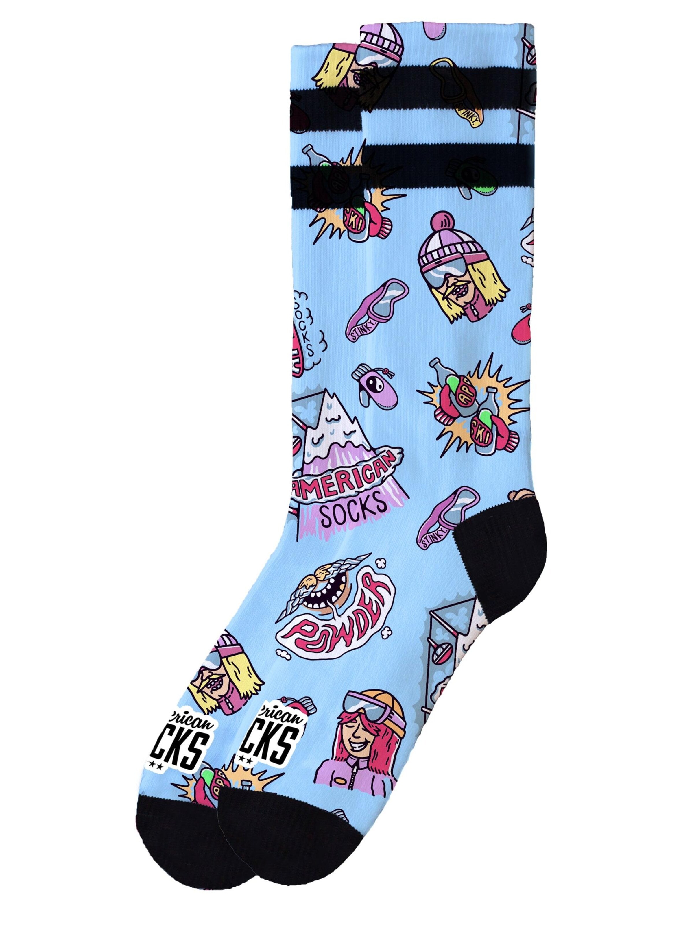 American Socks Socken 'Slope Dope'‌‌‌ in Blau: Vorderseite