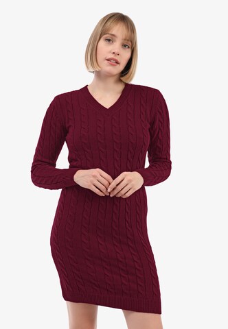 Felix Hardy Knit dress in Red: front