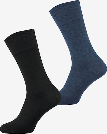 Nur Der Freizeitsocken ' Bambus ' in Blau: Vorderseite