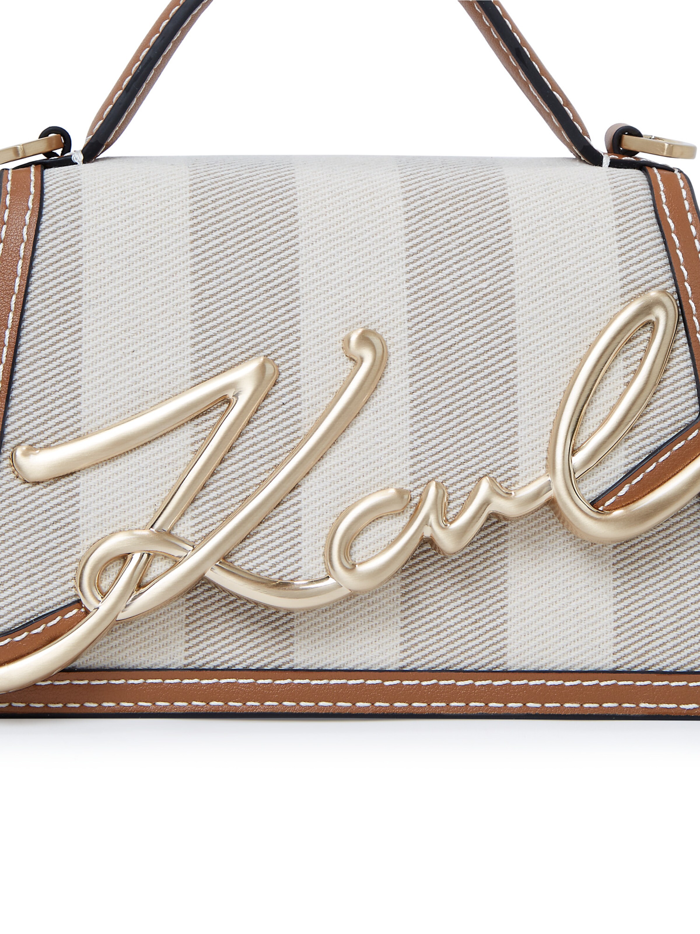 Karl Lagerfeld Válltáska ' SIGNATURE STRIPED ' - bézs