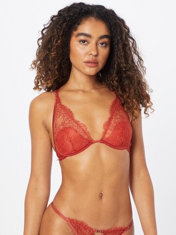 Women' Secret Triangle Bra in Orange: front