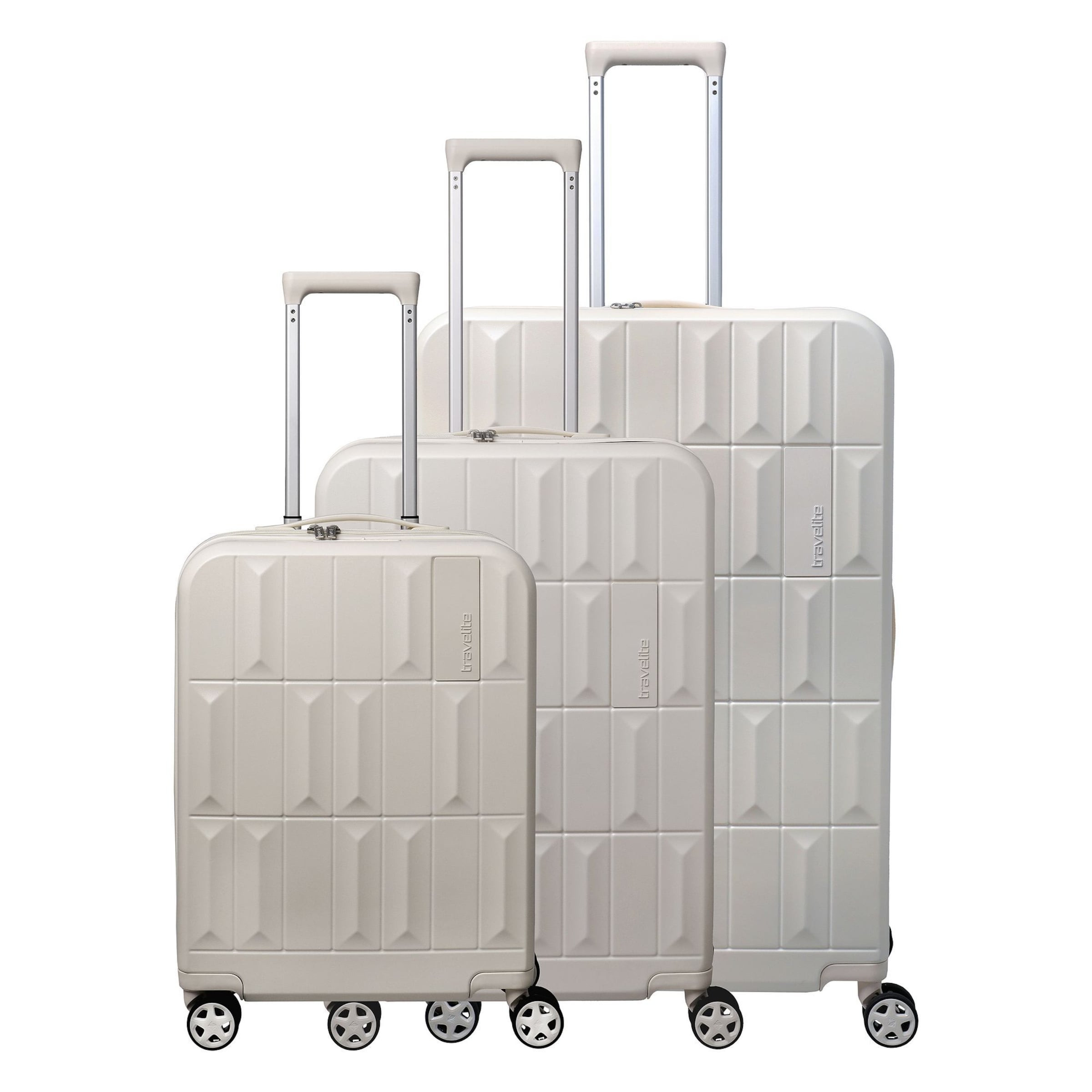 TRAVELITE Suitcase set 'Panello' in White: front