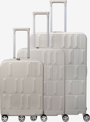 TRAVELITE Suitcase set 'Panello' in White: front