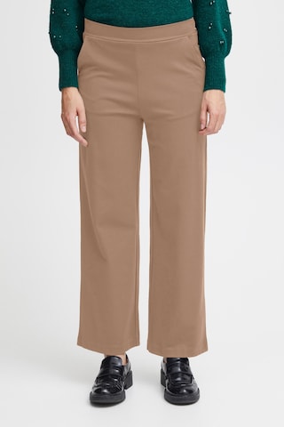 Fransa Regular Pants in Brown: front
