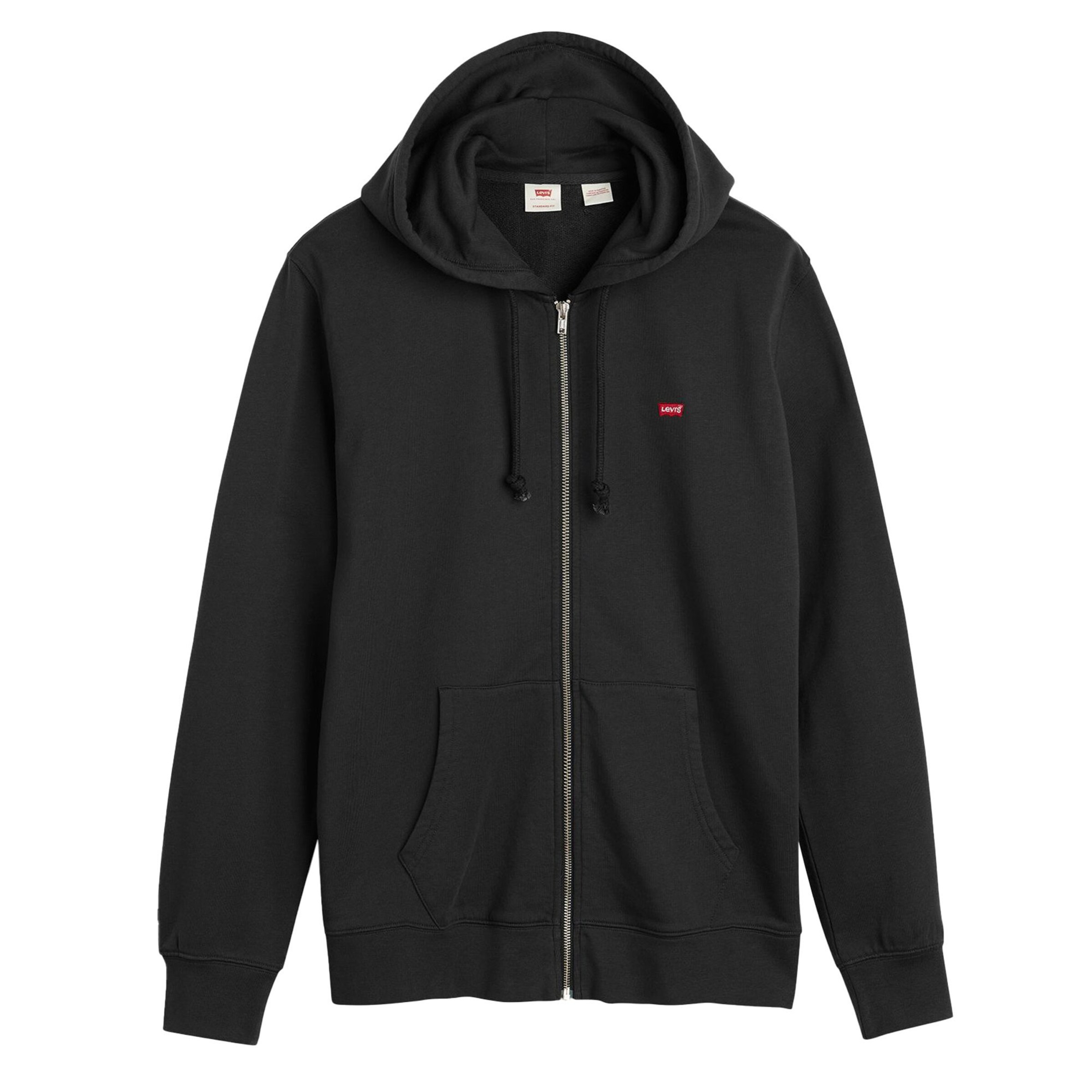LEVI'S ® Sweatvest 'New Original Zip Up' in Zwart: voorkant