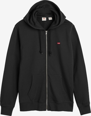 LEVI'S ® Sweatvest 'New Original Zip Up' in Zwart: voorkant