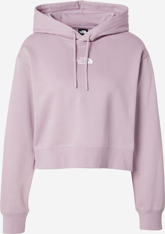 Felpa 'ESSENTIAL' di THE NORTH FACE in lilla: frontale