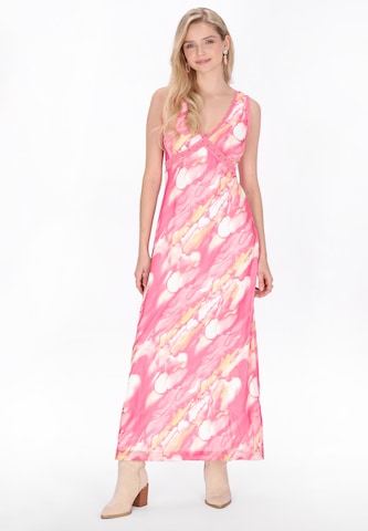 Robe IZIA en rose : devant
