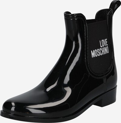 Cizme de cauciuc Love Moschino pe negru / alb, Vizualizare produs