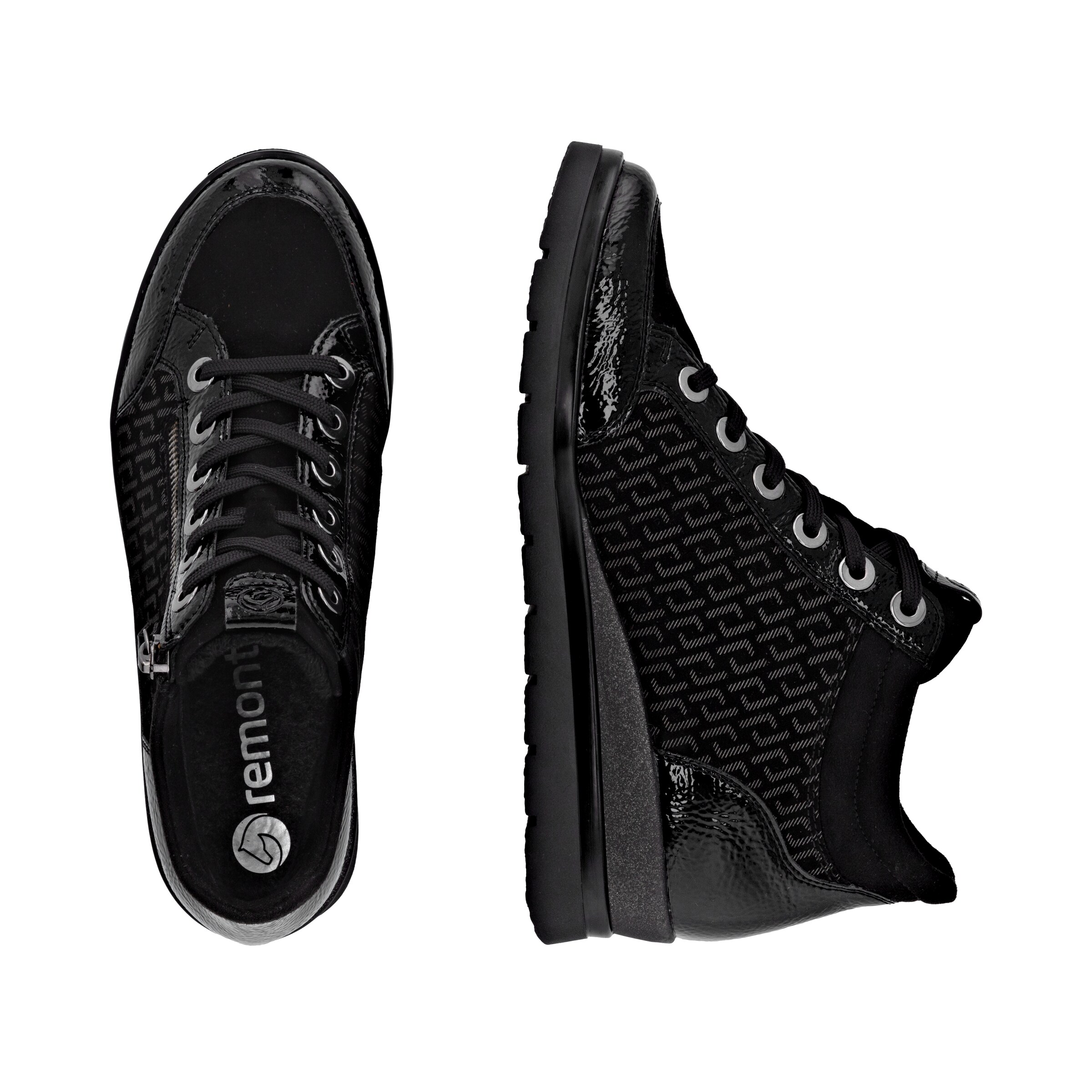 Bottines à lacets REMONTE en noir