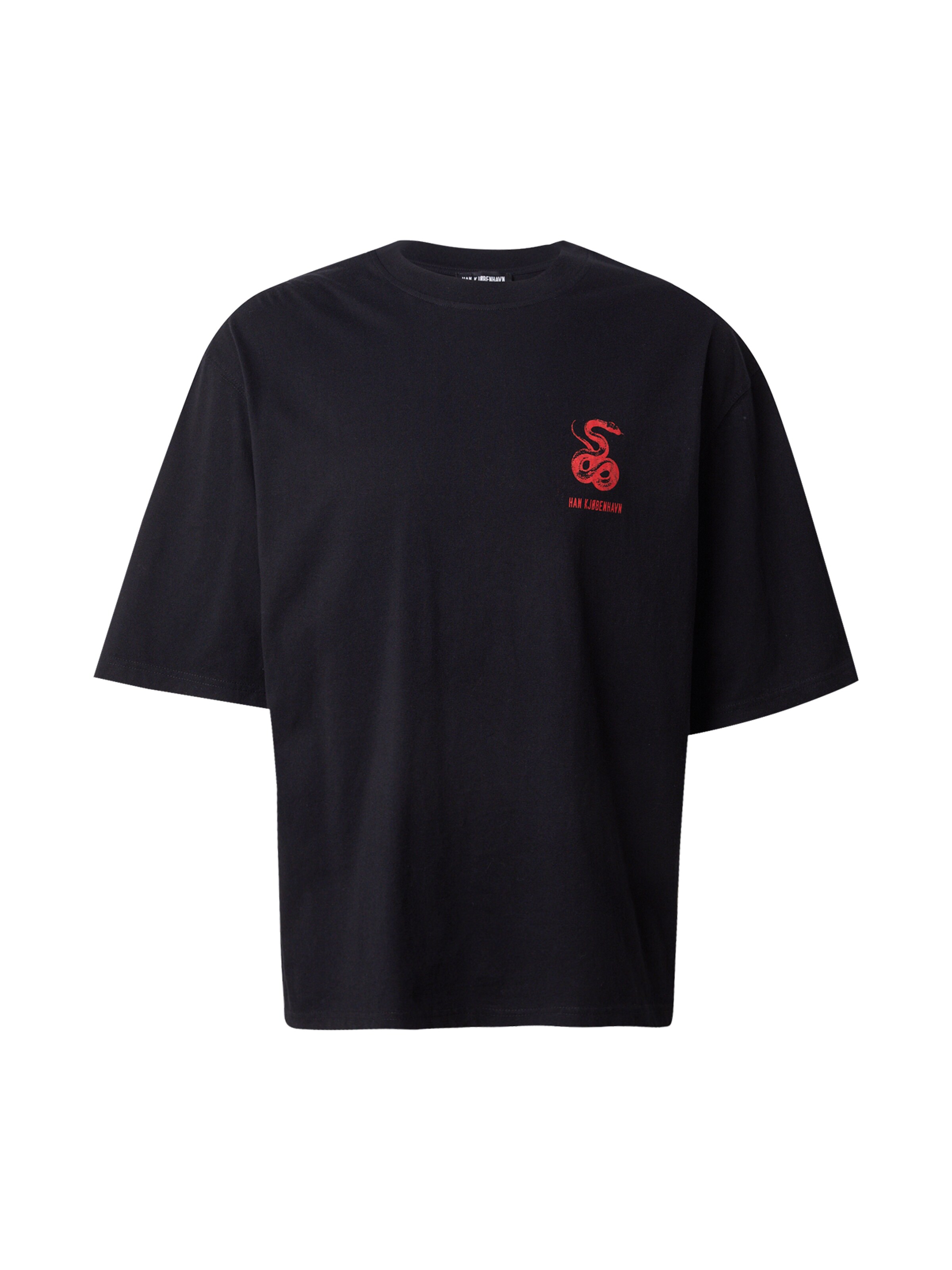 Han Kjøbenhavn - Camisa 'Snake' em preto: frente