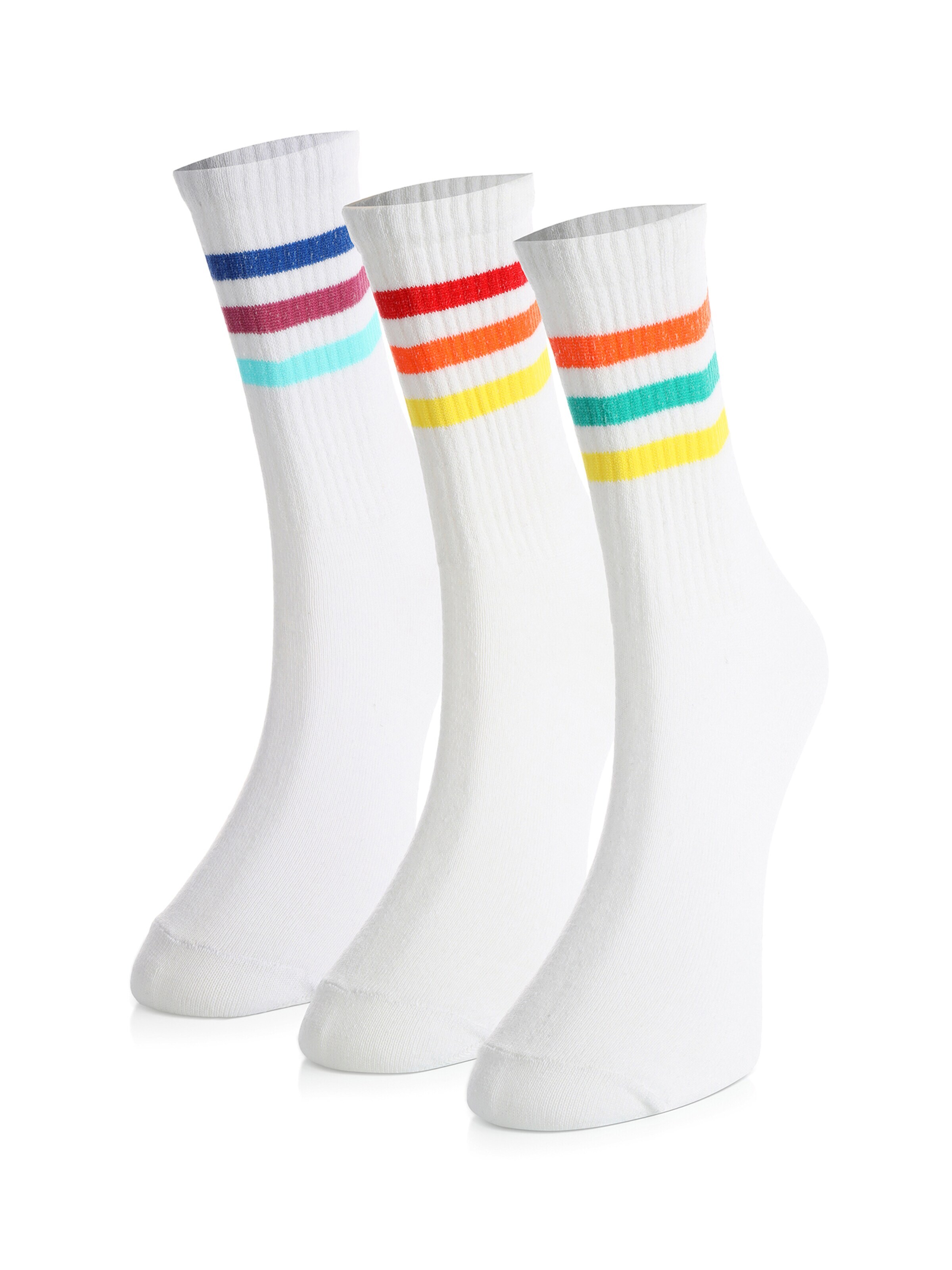 Calzino 'Hochschule' di Crea Socks in bianco: frontale