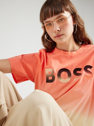 BOSS - Camisa 'Elpha' em laranja