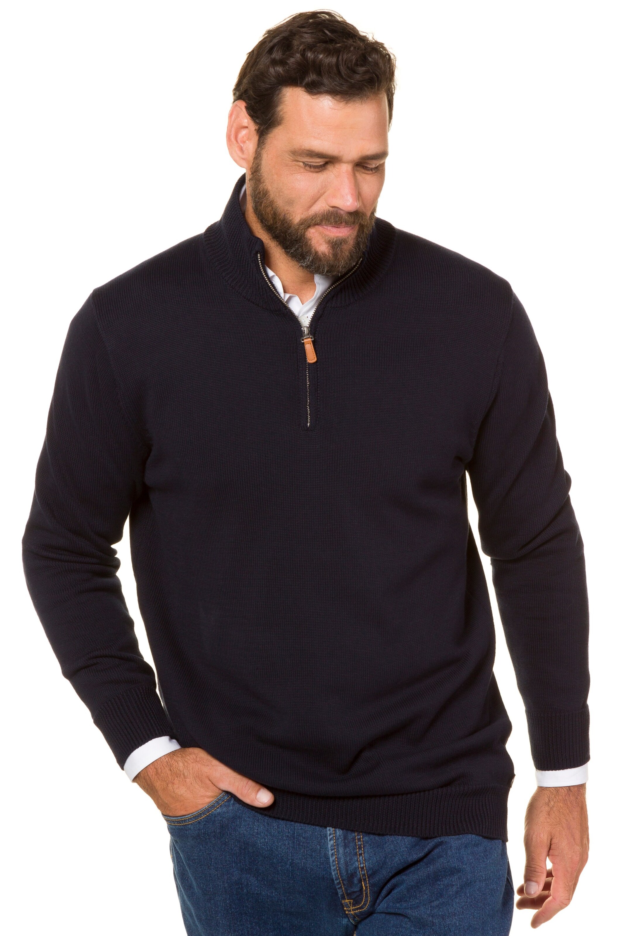 JP1880 Trui in Blauw: voorkant