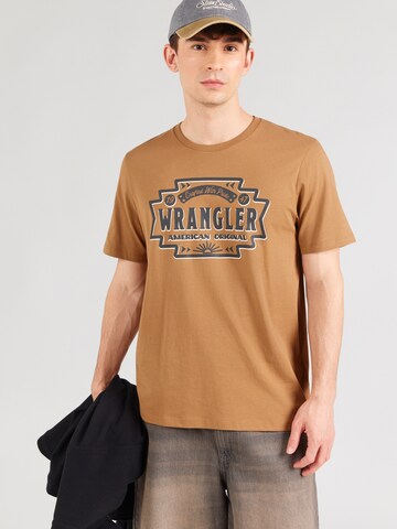 WRANGLER Shirt 'AMERICANA' in Brown: front