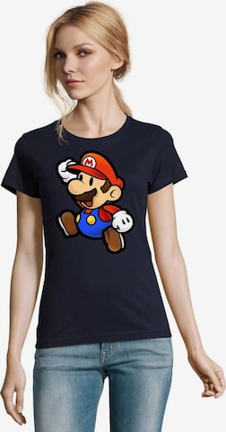 Blondie & Brownie Shirt 'Mario' in Blue: front