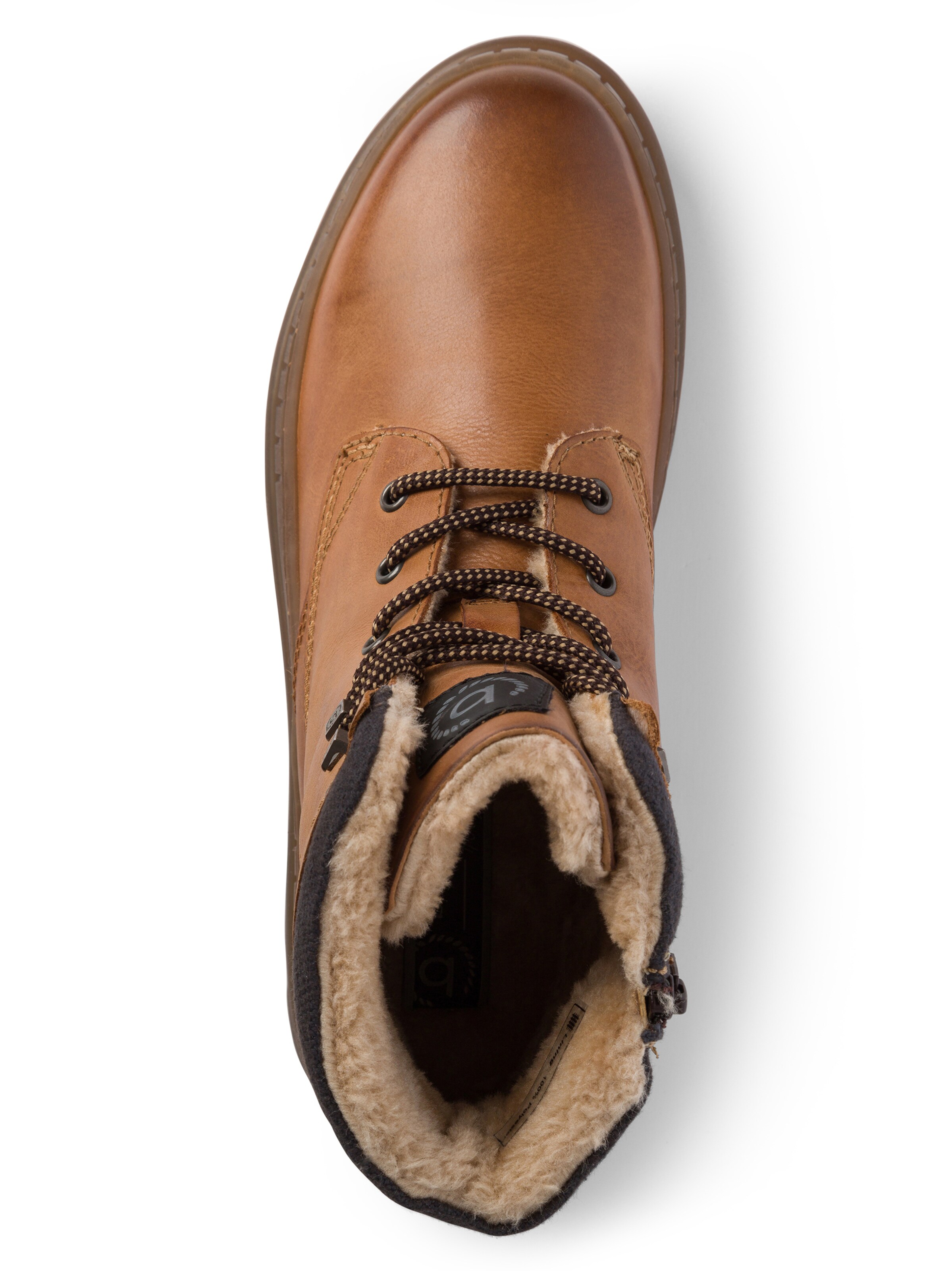 Boots stringati di bugatti in marrone