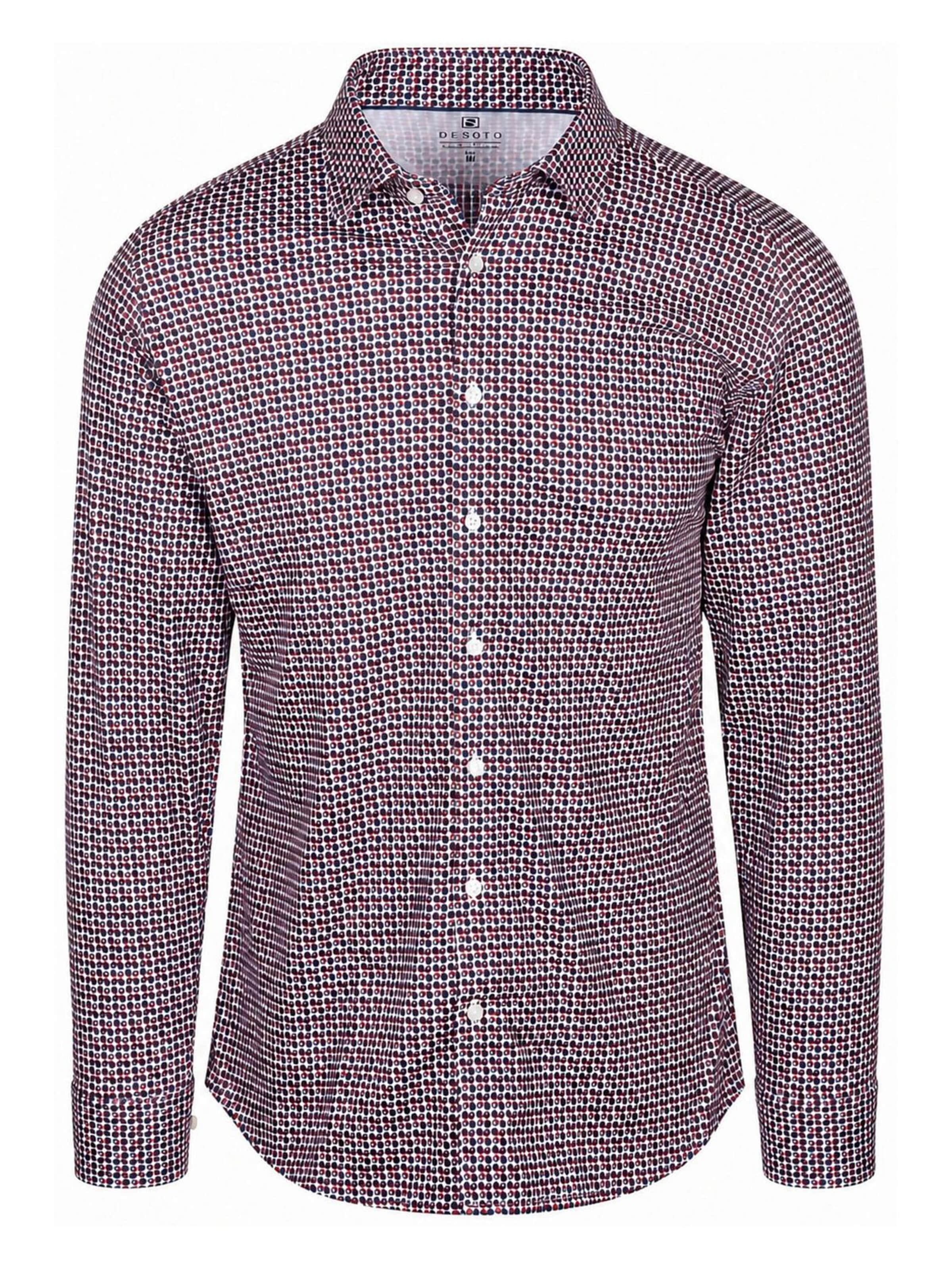 DESOTO Slim fit Overhemd in Rood: voorkant