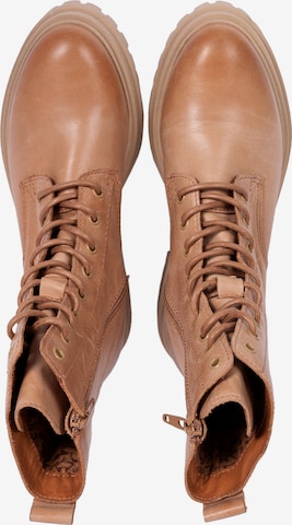 Apple of Eden Lace-Up Ankle Boots 'Laura' in Beige