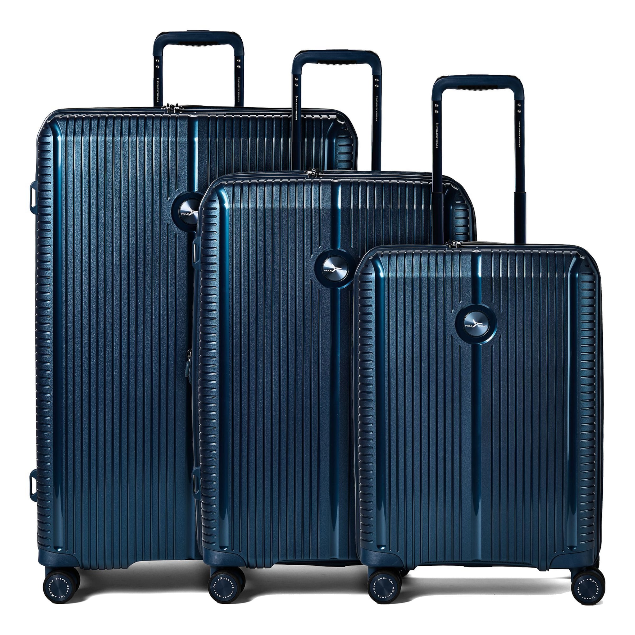 Polestream (STRZ) Suitcase Set 'Paris' in Blue: front