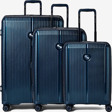 Polestream (STRZ) Suitcase Set 'Paris' in Blue: front
