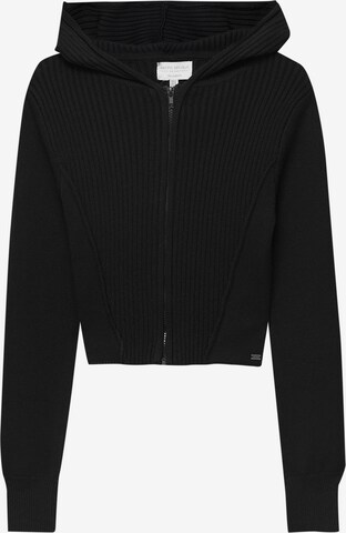 Pull&Bear Knit cardigan in Black: front