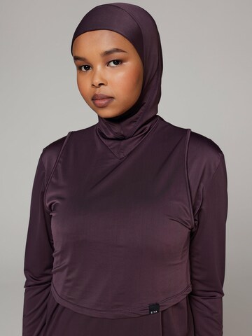 SIYA Swimwear T-shirt Badpak 'Hijab' in Lila: voorkant