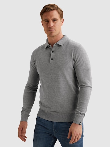 Pullover 'Pullover in cotton/modal with polo collar' di VANGUARD in blu: frontale