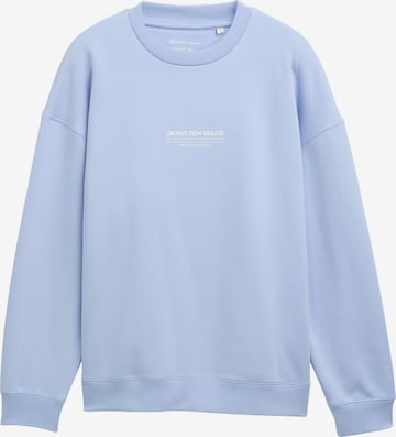 Sweat-shirt TOM TAILOR DENIM en bleu : devant