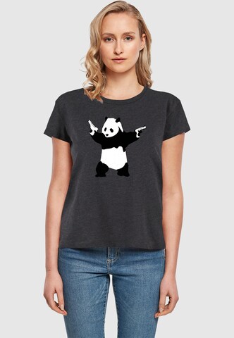 Merchcode Shirt 'Brandalised - Panda Guns' in Grau: Vorderseite