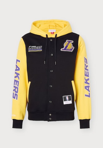 Mitchell & Ness Ζακέτα φούτερ 'NBA LAKERS' σε μαύρο: μπροστά